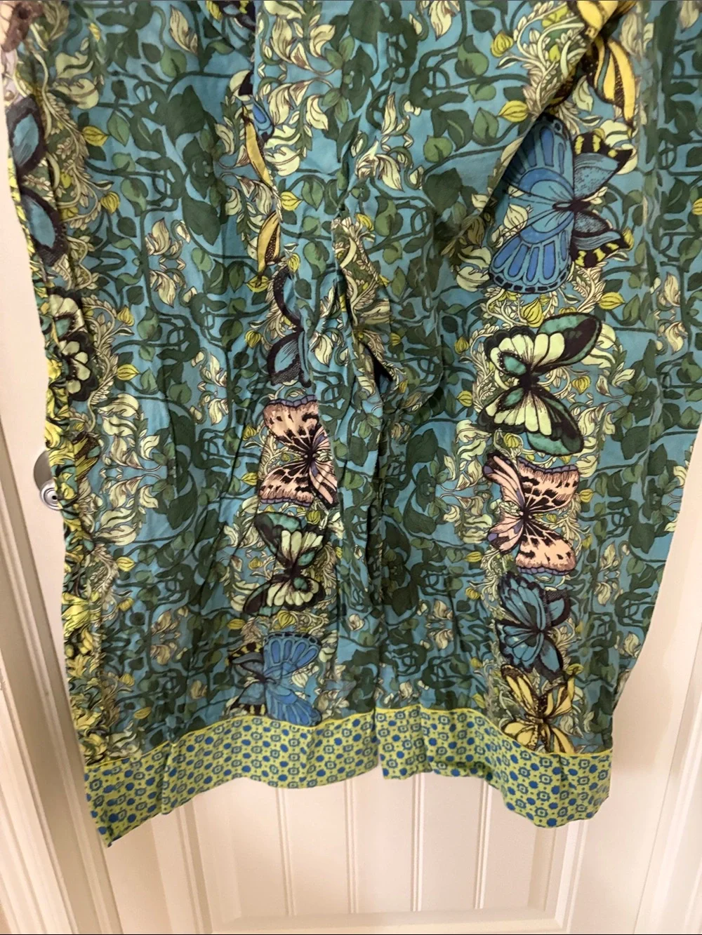 Anthropologie Alexandra Farmer Secret Garden Floral Butterfly Pajama Pants - Picture 7 of 9